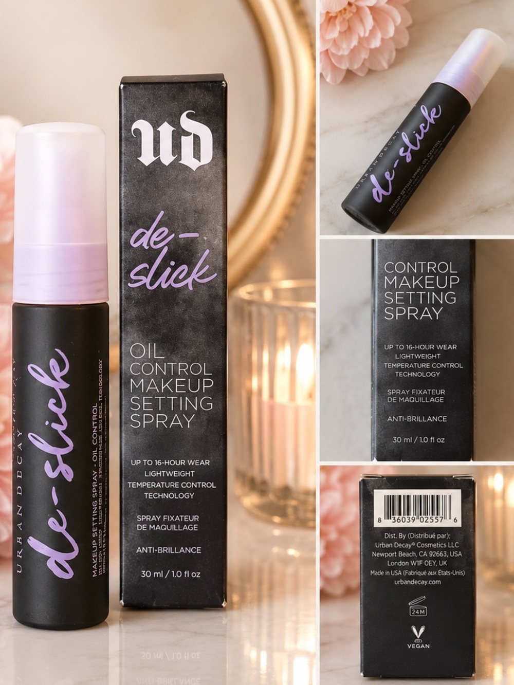 Urban Decay De-Slick Oil Control Makeup Setting Spray NIB